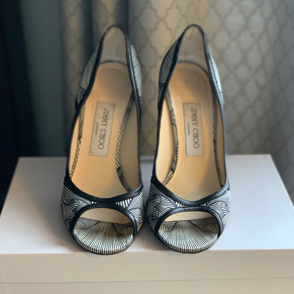 Authentic Jimmy Choo peep toe pumps